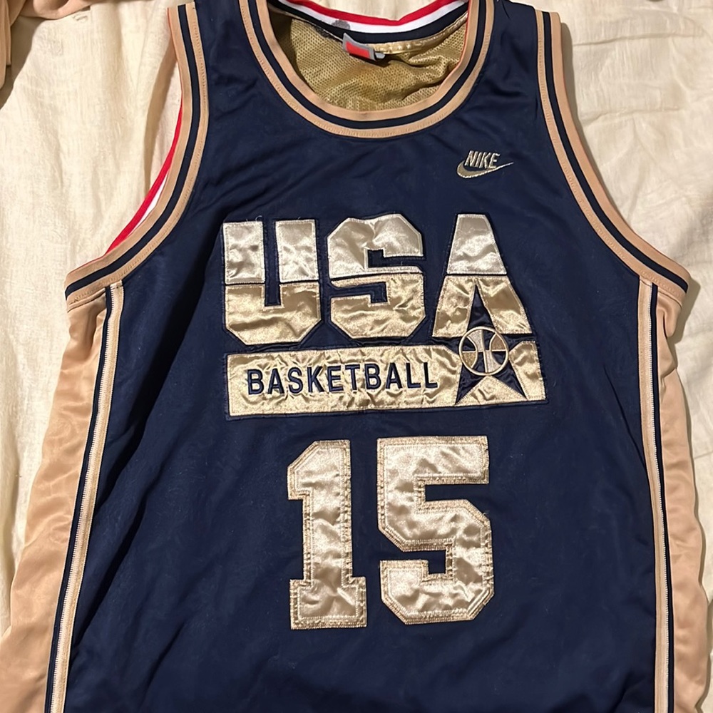 Magic Johnson team USA dream team gold jersey men’s L